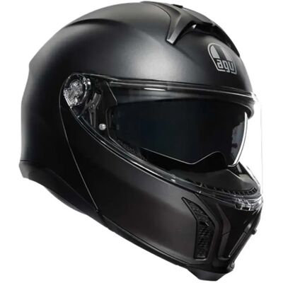 Casco Tourmodular Negro de AGV - Aprobado P/J - Ligero y Aerodinámico Casco Tourmodular Negro de AGV - Aprobado P/J - Ligero y Aerodinámico