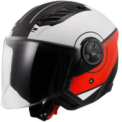 Ls2 Casco Jet Of616 Airflow Ii Cover Matt White / Red XS Ls2 Casco Jet Of616 Airflow Ii Cover Matt White / Red XS