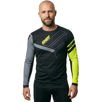 Camiseta Shot Contact Negra / Gris / Amarillo - Camiseta / Jersey de Cross Camiseta Shot Contact Negra / Gris / Amarillo - Camiseta / Jersey de Cross