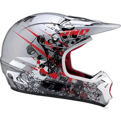 One Industries Casco Off-road Kombat Massacre Silver / Red L One Industries Casco Off-road Kombat Massacre Silver / Red L