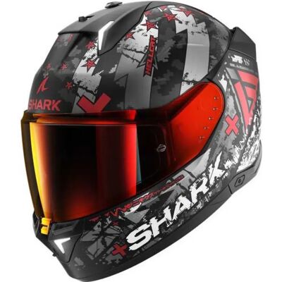 Shark Casco Integral Skwal I3 Hellcat Black / Chrome / Red XS Shark Casco Integral Skwal I3 Hellcat Black / Chrome / Red XS