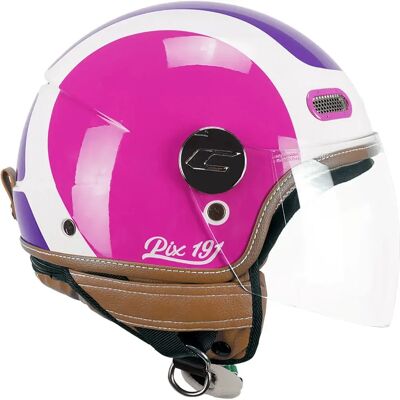 Casco Moto Jet CGM 191G PIX SPRINT Fucsia fluorescente largo 2XL - Helmet Casco Moto Jet CGM 191G PIX SPRINT Fucsia fluorescente largo 2XL - Helmet