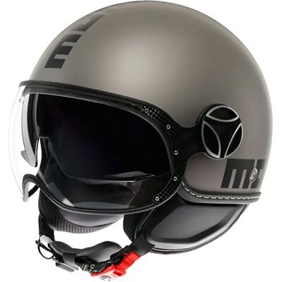 Momo Design Casco Jet Fgtr Evo Mono Matt Titanium Frost / Black XS Momo Design Casco Jet Fgtr Evo Mono Matt Titanium Frost / Black XS