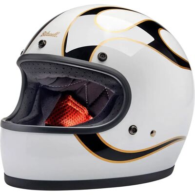 Biltwell Casco Integral Gringo Gloss White Flames S Biltwell Casco Integral Gringo Gloss White Flames S