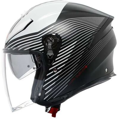 Casco de moto AGV K5 JET EVO - Mate Negro/Blanco/Gris Casco de moto AGV K5 JET EVO - Mate Negro/Blanco/Gris