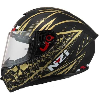 Nzi Casco Integral Trendy 2 Flag Black / Matt Gold XL Nzi Casco Integral Trendy 2 Flag Black / Matt Gold XL