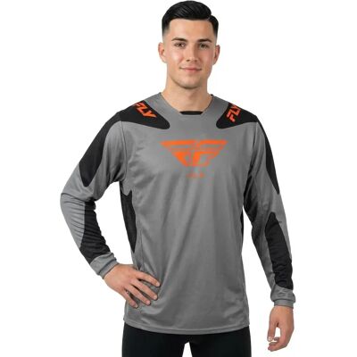 Fly Racing Maillot De Manga Larga Kinetic Sym Grey / Orange / Black L Fly Racing Maillot De Manga Larga Kinetic Sym Grey / Orange / Black L