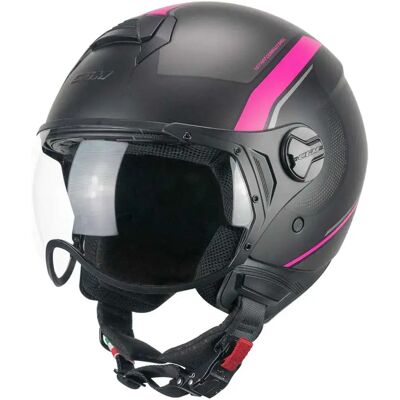 Casco Moto Jet CGM 167M FLO DOT - Nero Fucsia fluo opaco - Casco Casco Moto Jet CGM 167M FLO DOT - Nero Fucsia fluo opaco - Casco