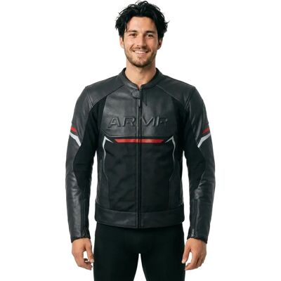 Armr Chaqueta De Cuero Raiden 3.0 Black / Red XL Armr Chaqueta De Cuero Raiden 3.0 Black / Red XL