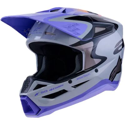 Alpinestars Casco Off-road S-m3 Jettson Ece22.06 Black / Gray / Purple M Alpinestars Casco Off-road S-m3 Jettson Ece22.06 Black / Gray / Purple M