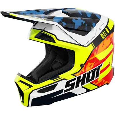 Shot Race Gear Casco Off-road Furious Flash Blue / Neon Yellow Glossy S Shot Race Gear Casco Off-road Furious Flash Blue / Neon Yellow Glossy S