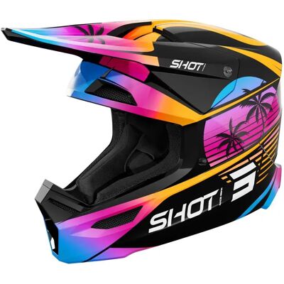 Shot Race Gear Casco Off-road Furious Miami Orange Glossy XL Shot Race Gear Casco Off-road Furious Miami Orange Glossy XL