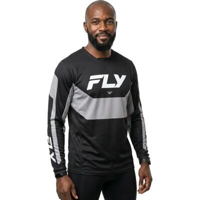 Fly Racing Maillot De Manga Larga Kinetic Black / Grey S Fly Racing Maillot De Manga Larga Kinetic Black / Grey S