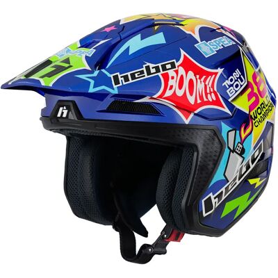 Hebo Casco Jet Htr F02 Toni Bou 38 Blue XL Hebo Casco Jet Htr F02 Toni Bou 38 Blue XL