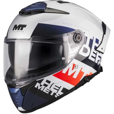 Mt Helmets Casco Integral Thunder 4 Sv Waves Gloss White / Blue S Mt Helmets Casco Integral Thunder 4 Sv Waves Gloss White / Blue S
