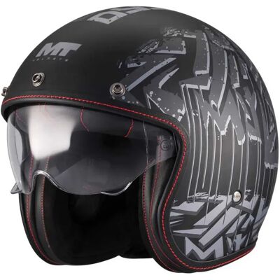 Mt Helmets Casco Jet Le Mans 2 Sv S Dystopic Matt Black / Grey S Mt Helmets Casco Jet Le Mans 2 Sv S Dystopic Matt Black / Grey S