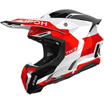 Airoh Casco Off-road Twist 3 Fancy White / Grey / Red M Airoh Casco Off-road Twist 3 Fancy White / Grey / Red M