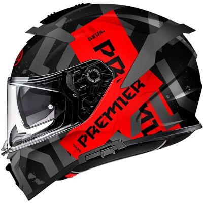Premier Helmets Casco Integral Devil Tp Black / Grey / Red 2XL Premier Helmets Casco Integral Devil Tp Black / Grey / Red 2XL