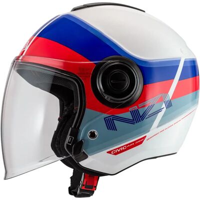 Nzi Casco Jet Civic Sunset White / Blue / Red S Nzi Casco Jet Civic Sunset White / Blue / Red S