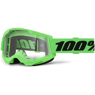 100percent Gafas Off Road Strata 2 Black / Clear / Fluorescent Green Clear 100percent Gafas Off Road Strata 2 Black / Clear / Fluorescent Green Clear