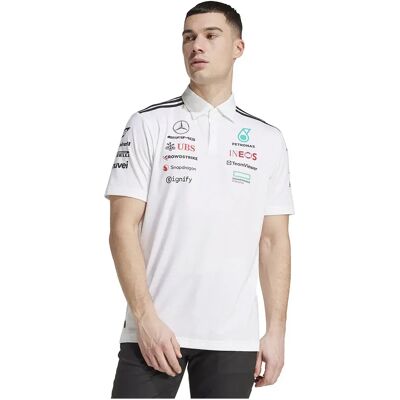 Adidas Polo De Manga Corta Mercedes Tm Amg Petronas F1 Team White Melange / Black M Adidas Polo De Manga Corta Mercedes Tm Amg Petronas F1 Team White Melange / Black M