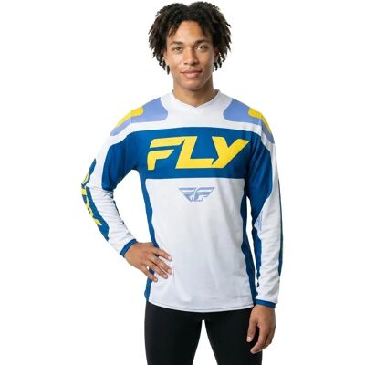 Fly Racing Maillot De Manga Larga F-16 White / Blue / Yellow M Fly Racing Maillot De Manga Larga F-16 White / Blue / Yellow M
