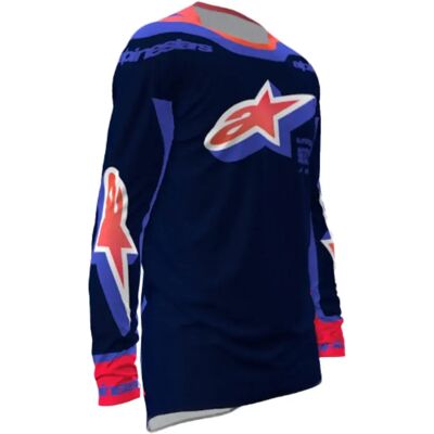 Alpinestars Maillot De Manga Larga Supertech Vista Dark Navy / Hot Coral / Cobalt 6 Años Alpinestars Maillot De Manga Larga Supertech Vista Dark Navy / Hot Coral / Cobalt 6 Años