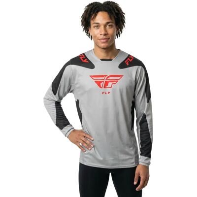 Fly Racing Maillot De Manga Larga Kinetic Sym Light Grey / Red / Black 2XL Fly Racing Maillot De Manga Larga Kinetic Sym Light Grey / Red / Black 2XL