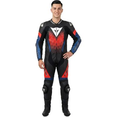 Dainese Mono De Cuero Perforado Laguna Seca 6 Black / Blue / Red 44 Dainese Mono De Cuero Perforado Laguna Seca 6 Black / Blue / Red 44