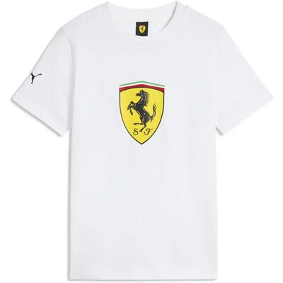 Camiseta De Manga Corta Ferrari Colored Shield Puma White 13-14 Años Camiseta De Manga Corta Ferrari Colored Shield Puma White 13-14 Años