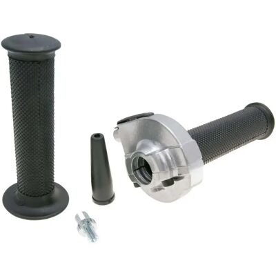 Conjunto de control de acelerador Domino - Moto clásica - 46mm - 2.3° - Plata Conjunto de control de acelerador Domino - Moto clásica - 46mm - 2.3° - Plata