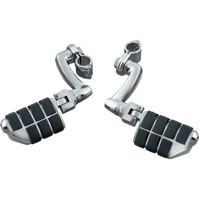 Kuryakyn Estriberas Highway Dually 7980 Silver / Black One Size Kuryakyn Estriberas Highway Dually 7980 Silver / Black One Size