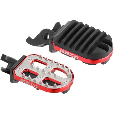 Zeta Estriberas Adventure Honda Crf1000 2018- Red One Size Zeta Estriberas Adventure Honda Crf1000 2018- Red One Size