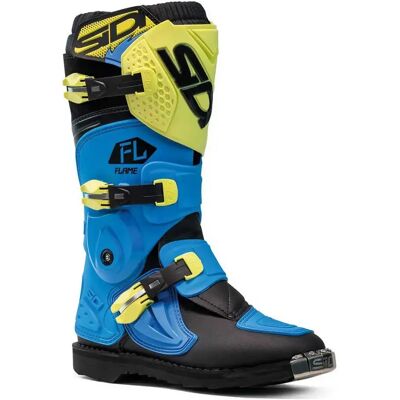 Sidi Botas Off-road Flame Light Blue / Lime / Black EU 39 Sidi Botas Off-road Flame Light Blue / Lime / Black EU 39
