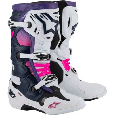 Alpinestars Botas Off-road Tech 10 White / Violet / Navy Blue / Pink Fluor EU 48 Alpinestars Botas Off-road Tech 10 White / Violet / Navy Blue / Pink Fluor EU 48