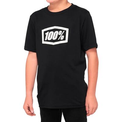 100percent Camiseta De Manga Corta Icon Black 11-12 Años 100percent Camiseta De Manga Corta Icon Black 11-12 Años