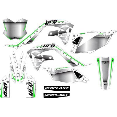 Ufo Pegatinas Stardust Kawasaki White One Size Ufo Pegatinas Stardust Kawasaki White One Size