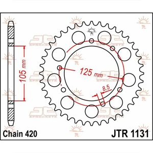 Jt Sprockets Corona Trasera 420 Jtr1131.45 Steel Silver 53t Jt Sprockets Corona Trasera 420 Jtr1131.45 Steel Silver 53t