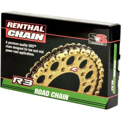 Renthal Cadena 520r3-3 Mx Hollow End Srs Road Gold 120 Links Renthal Cadena 520r3-3 Mx Hollow End Srs Road Gold 120 Links