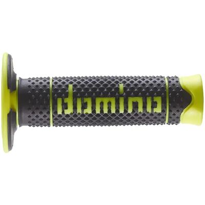 Domino Puños Dsh Off Road Closed End Negro - Amarillo Fluor D22mm / 120mm Domino Puños Dsh Off Road Closed End Negro - Amarillo Fluor D22mm / 120mm