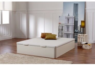 Blanco Canapé Madera Blanco  135x190 Cm Blanco Canapé Madera Blanco  135x190 Cm