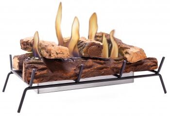 Quemador Con Rejilla Y Leños Lara 45 De  44x31,5x11,6 Quemador Con Rejilla Y Leños Lara 45 De  44x31,5x11,6