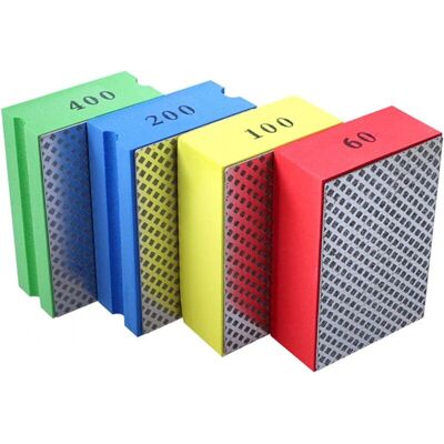 OEM Tampon De Polissage En Diamant - Para Cerámica Y Vidrio - Granulometría 60 100 200 400 - Uso Manual - Lote De 4 Unidades OEM Tampon De Polissage En Diamant - Para Cerámica Y Vidrio - Granulometría 60 100 200 400 - Uso Manual - Lote De 4 Unidades