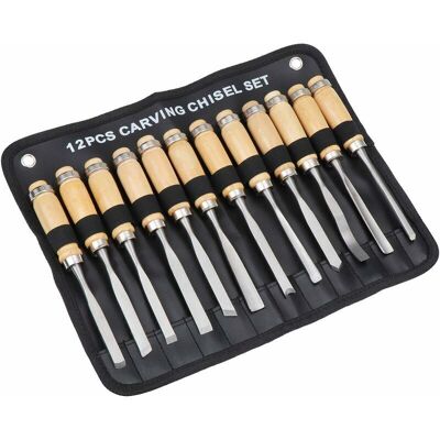 OEM Kit De Corte De 12 Piezas Para Trabajar La Madera, Ideal Para Principiantes En Carpintería, Arte, Manualidades, Arcilla Y Carpintería OEM Kit De Corte De 12 Piezas Para Trabajar La Madera, Ideal Para Principiantes En Carpintería, Arte, Manualidades, Arcilla Y Carpintería