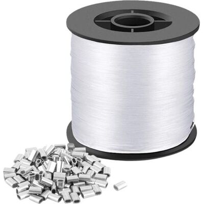 OEM Hilo De Nailon Transparente Antidesgarro De 0,8 Mm X 200 M Con 100 Manguitos De Engaste De Aluminio, Hilo De Pescar, Para Proyectos De Bricolaje, Pesca, Manualidades, Fabricación De Joyas, Colgar OEM Hilo De Nailon Transparente Antidesgarro De 0,8 Mm X 200 M Con 100 Manguitos De Engaste De Aluminio, Hilo De Pescar, Para Proyectos De Bricolaje, Pesca, Manualidades, Fabricación De Joyas, Colgar