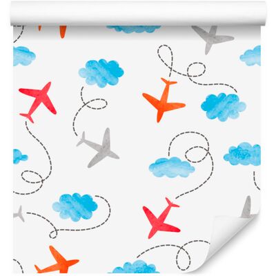 OEM Papel Pintado De Aviones De Cuento De Hadas En Estilo Acuarela Para Salón Y Dormitorio, 50x1000 Cm. OEM Papel Pintado De Aviones De Cuento De Hadas En Estilo Acuarela Para Salón Y Dormitorio, 50x1000 Cm.