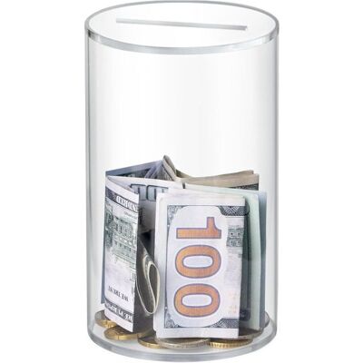 OEM Hucha De Acrílico Transparente Para Adultos: Rómpela Para Recuperar El Dinero. Medidas: 15,2 Cm X 9 Cm. Diseño Elegante Y Moderno. OEM Hucha De Acrílico Transparente Para Adultos: Rómpela Para Recuperar El Dinero. Medidas: 15,2 Cm X 9 Cm. Diseño Elegante Y Moderno.