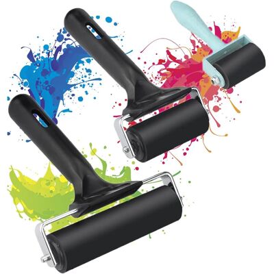 OEM Juego De Rodillos De Pintura De 3 Piezas, Rodillos De Goma De 3,5 Cm, 6 Cm Y 10 Cm, Ideales Para Estampar, Imprimir, Empapelar Y Manualidades. OEM Juego De Rodillos De Pintura De 3 Piezas, Rodillos De Goma De 3,5 Cm, 6 Cm Y 10 Cm, Ideales Para Estampar, Imprimir, Empapelar Y Manualidades.