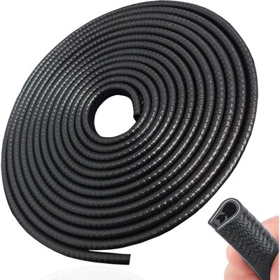 OEM Protector De Borde De Puerta De Coche Negro, Goma En Forma De U Sin Pegamento De 10 M Para La Mayoría De Los Coches OEM Protector De Borde De Puerta De Coche Negro, Goma En Forma De U Sin Pegamento De 10 M Para La Mayoría De Los Coches