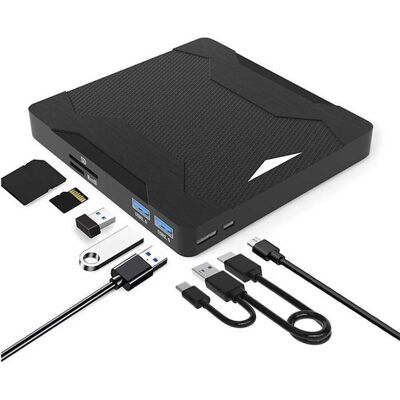 OEM Unidad Externa De Cd/dvd/vcd - Usb 3.0 Y Tipo-c - Negra OEM Unidad Externa De Cd/dvd/vcd - Usb 3.0 Y Tipo-c - Negra